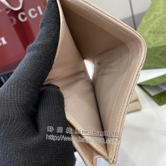 Gucci專櫃古馳最新款Marmont系列絎縫卡包 jh2000型號：466492